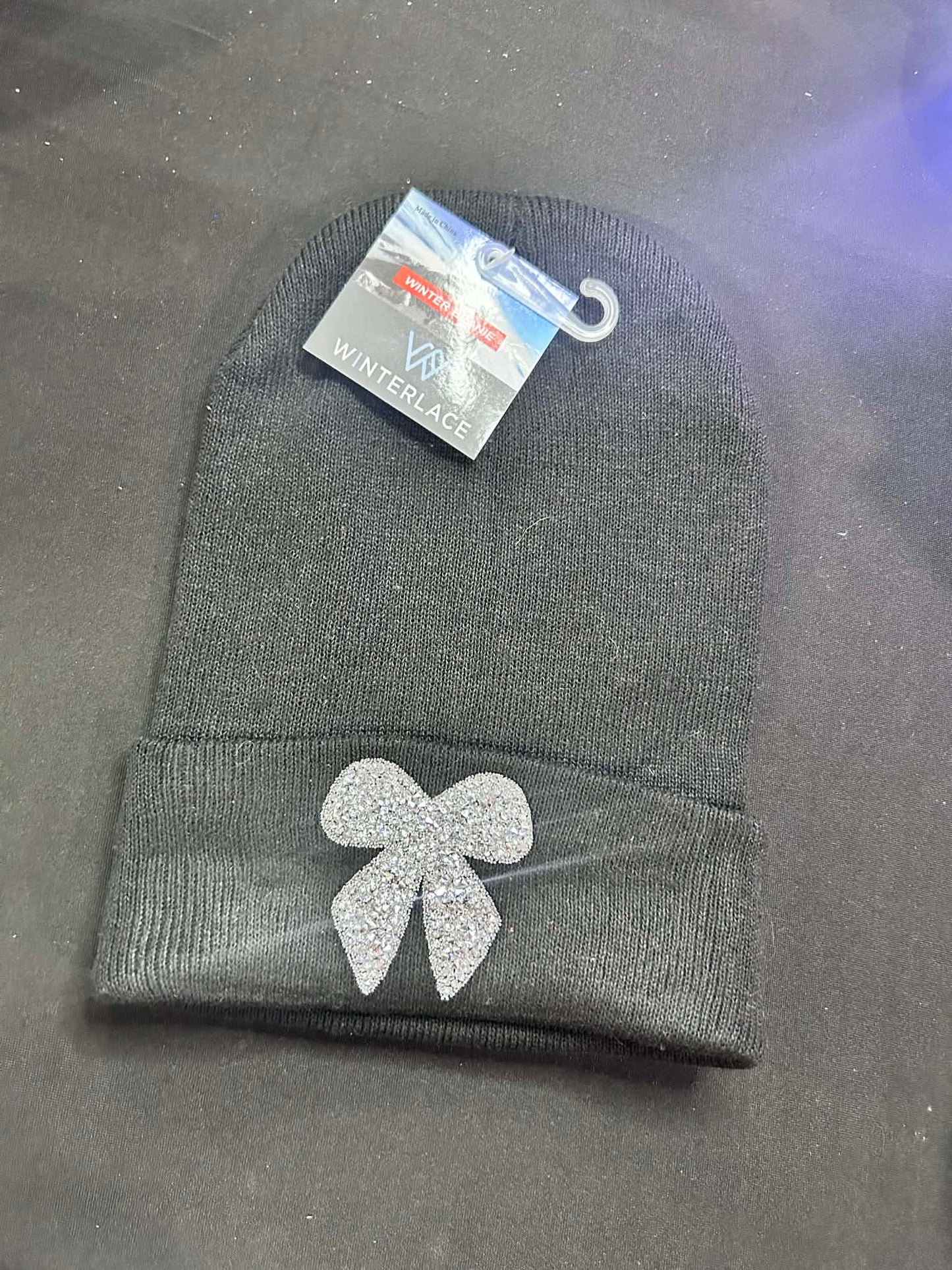 Black Bow Beanie