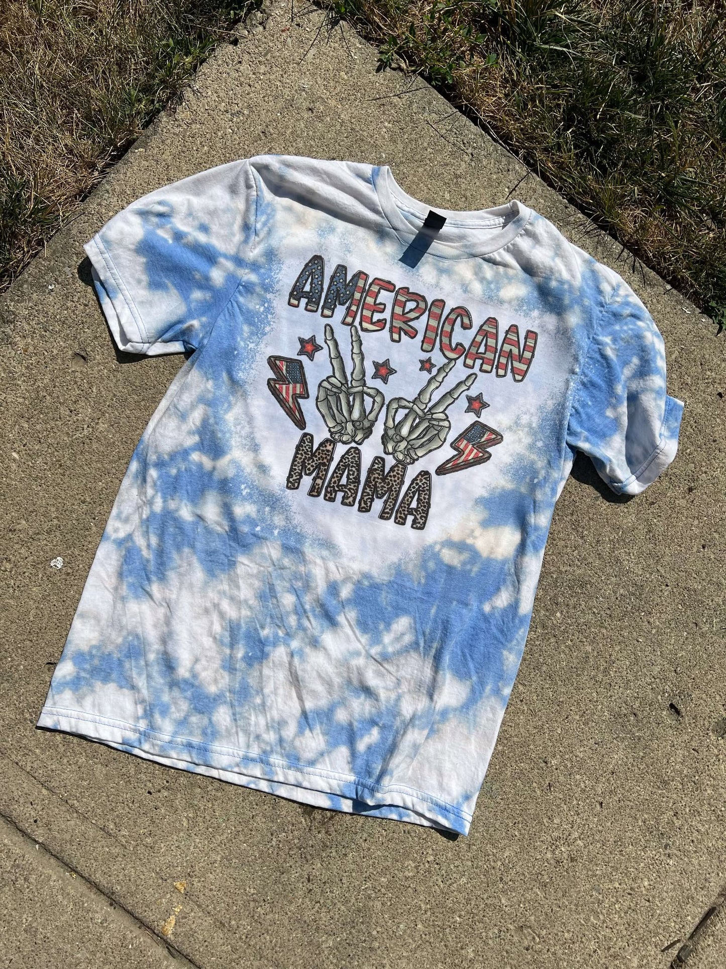 American Mama Short Sleeve Bleached Tee