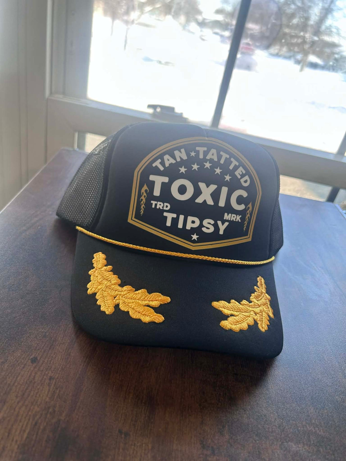 Tan Tatted Toxic Tipsy Trucker Hat