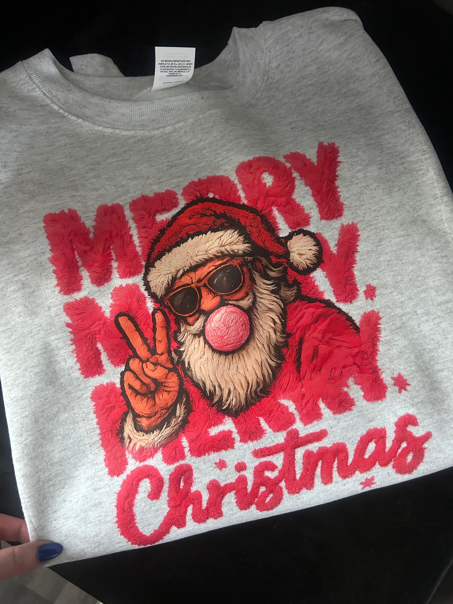 Hot Pink Font Merry Christmas Top