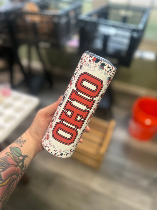 Ohio Splatter Tumbler