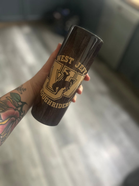 West Jeff Leather Print Tumbler