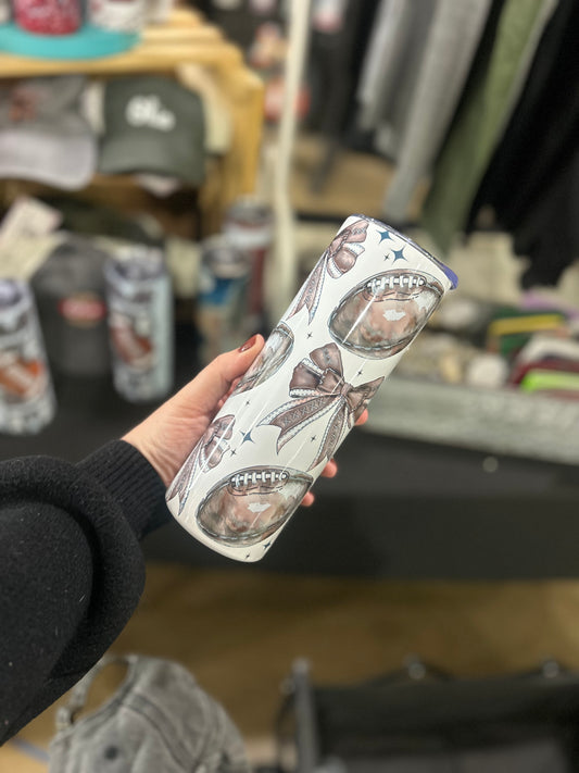 Football and Bow Tumbler