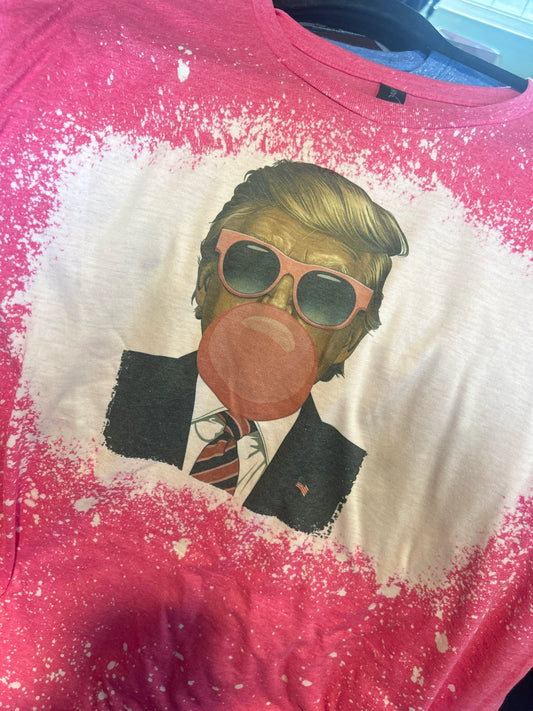 XL bubblegum Trump tee