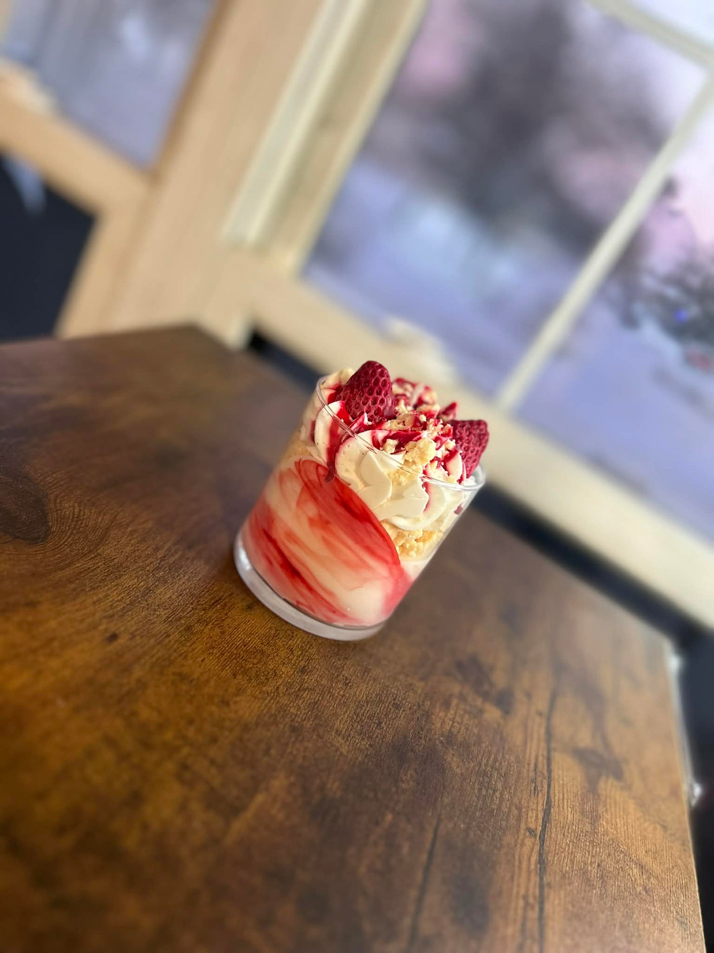 Strawberry Crunch Cake Candles