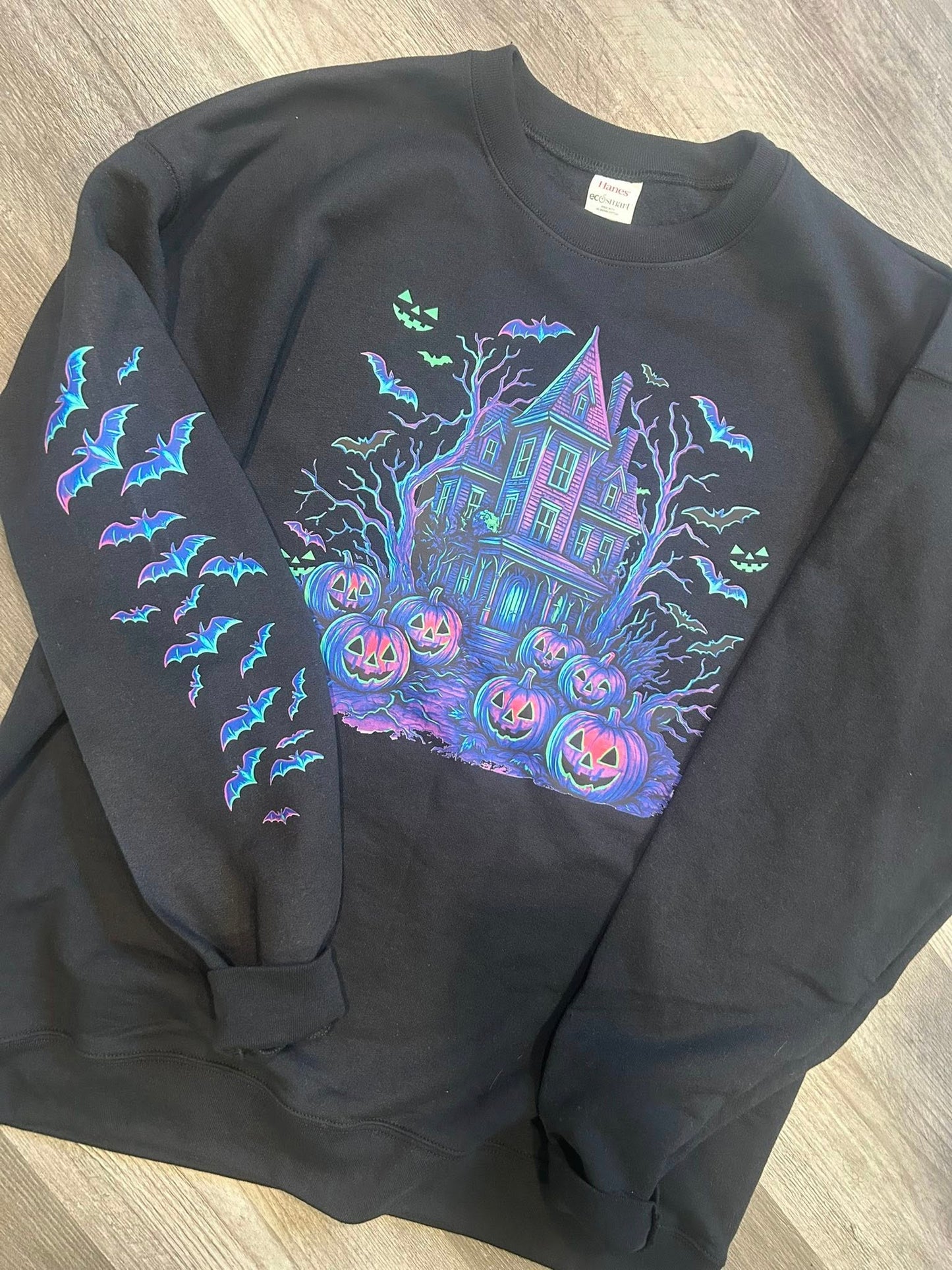 Neon Spooky House Sweatshirt