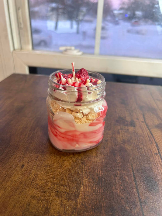 Strawberry Crunch Cake Candles