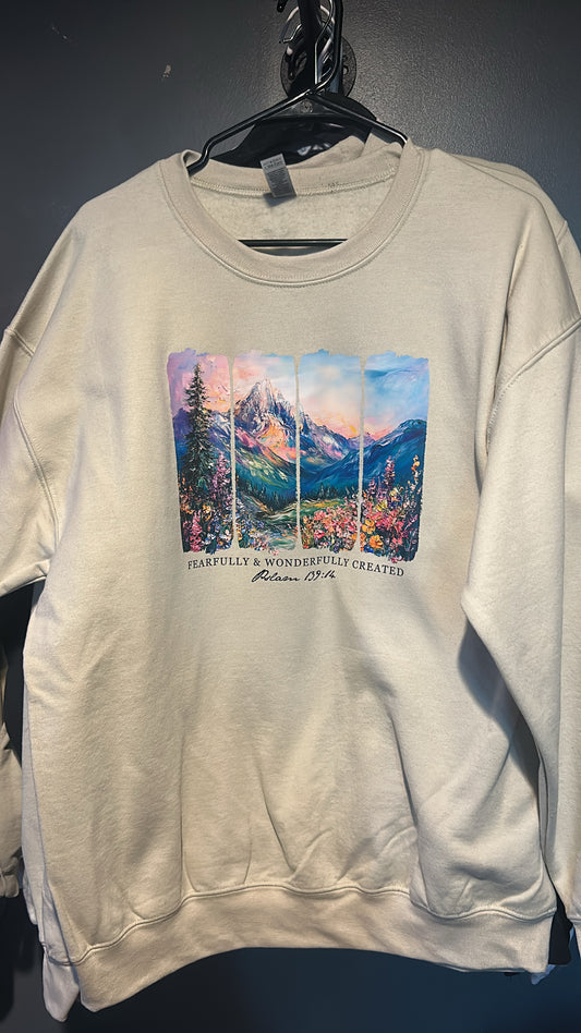 Med & Large Fearfully and Wonderfully Created Crewnecks