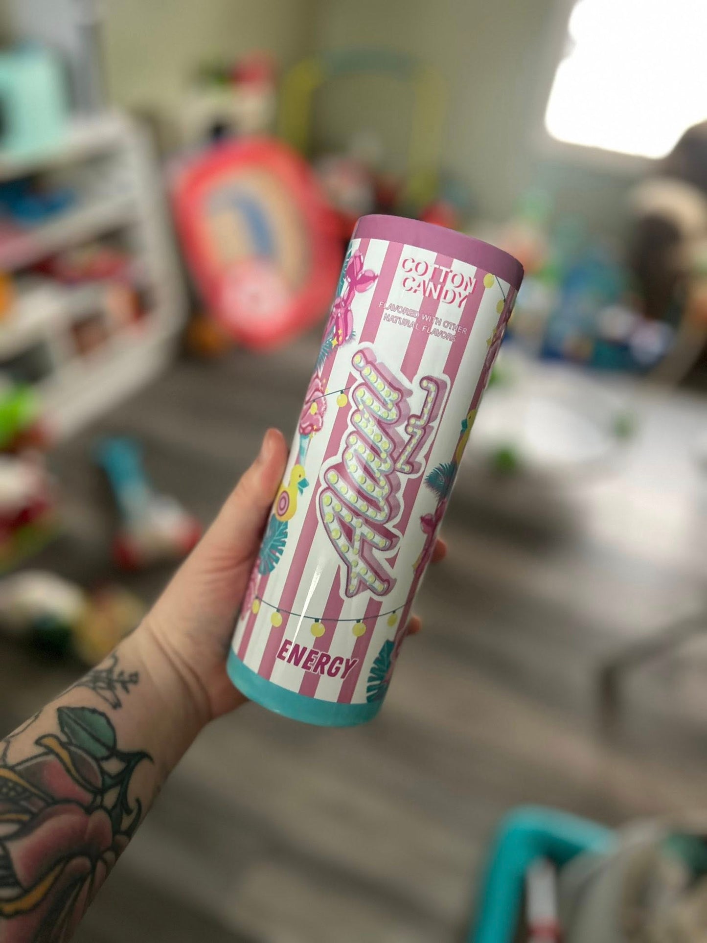 Alani Cotton Candy Can 20 Oz Skinny Tumbler