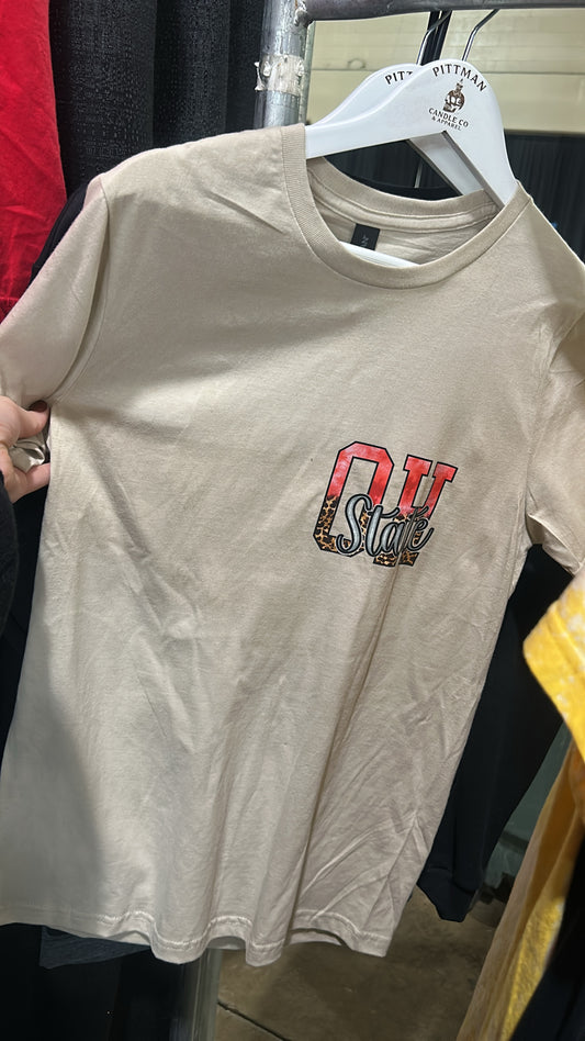 Small tan Ohio State Tee