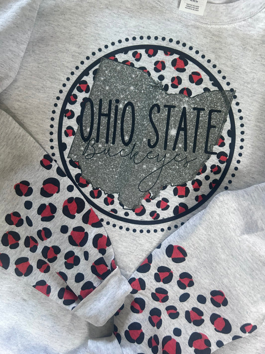 Ohio Leopard Crewneck