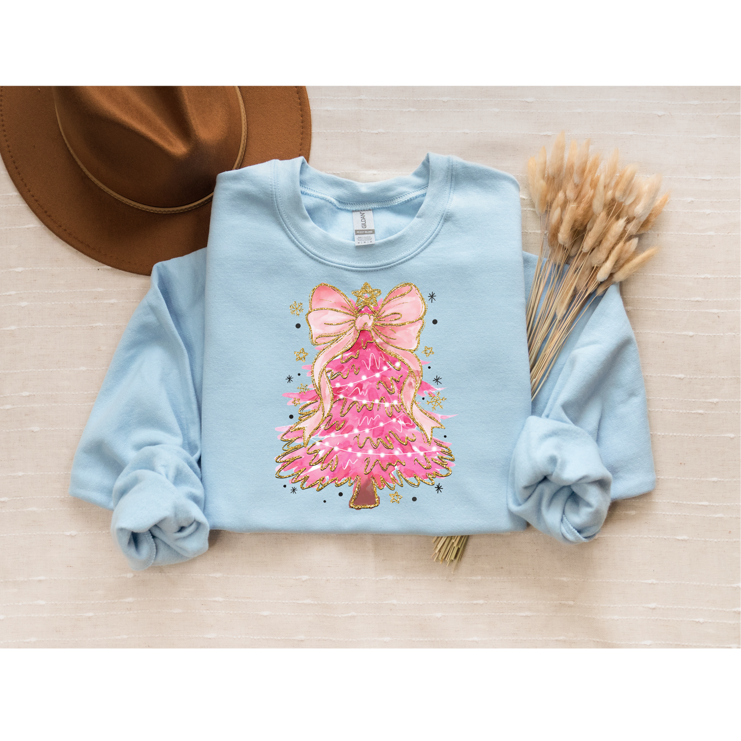 Pink Glitter Tree Top